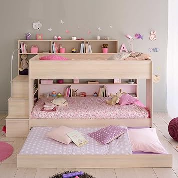 Pharao24 Kinderetagenbett Mit Treppe Stauraum Bettkasten Ja Amazon De Kuche Haushalt