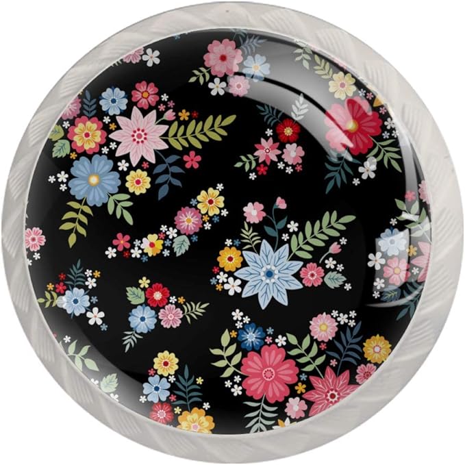 Paquete de 4 perillas de tocador, tiradores redondos para cajón, con