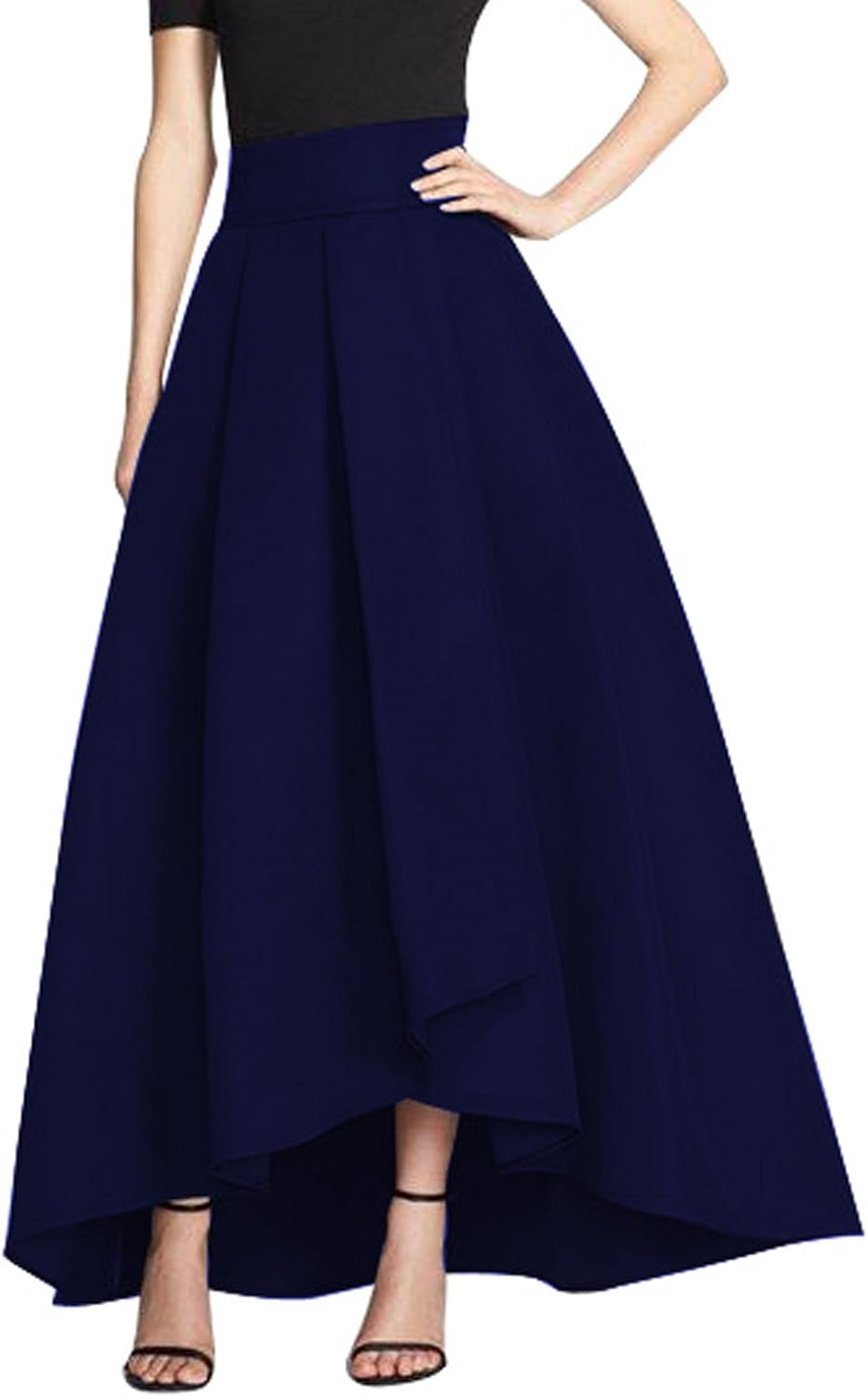 CoutureBridal Womens Long A Line Skirt Formal High Low Maxi