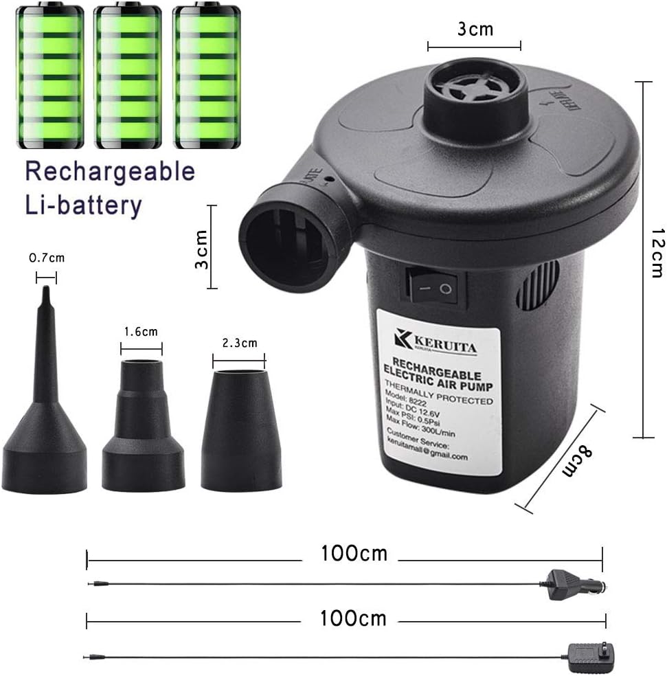 battery powered air bed pump
