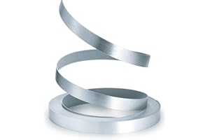 ZYJT PVC Silver Edge Banding, Brushed Aluminum 3/4" x 50ft Non Glued Flexible Durable Real Wood Veneer Edge Trim for DIY Table Cabinet Furniture Decorative Trim