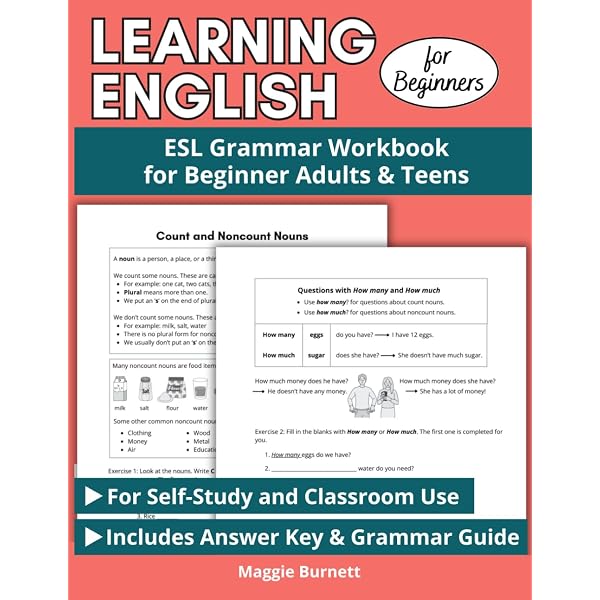 Learn English: Grammar Workbook + Textbook for Adult Beginners