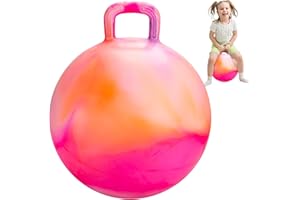 INPODAK Hopper Ball 18 Inch Bouncy Ball with Handle for Kids, Hippity Hop Jumping Bounce Hopping Toy for Boys Girls Ages 3-6 Includes Pump and Gift Box Great Gift for Birthday