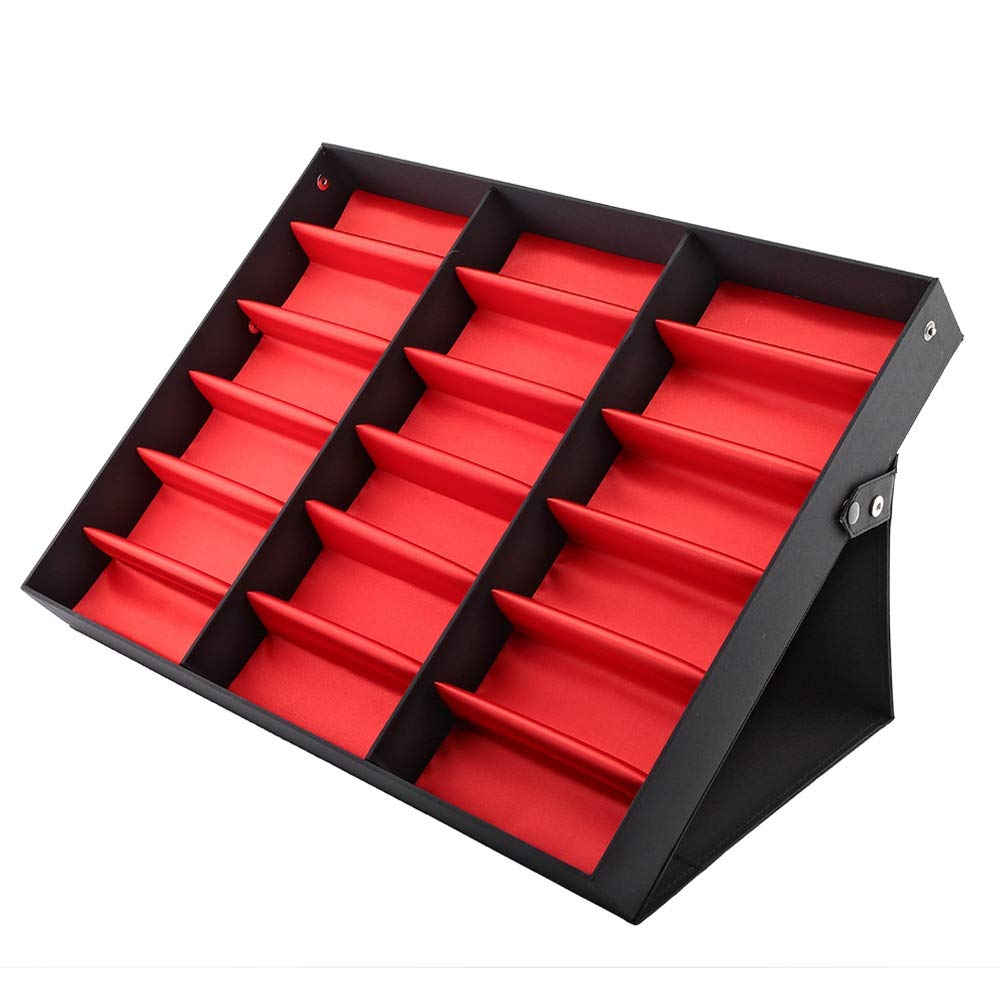18 Grid Storage Box, 3 Colors Storage Case Display Box for Eyeglasses Sunglasses Jewelry Storage or 