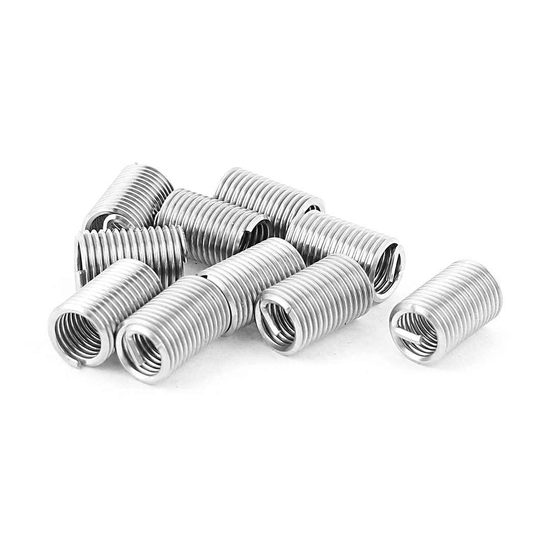Sourcingmap 10Pcs 304 Stainless Steel Wire Thread Repair Inserts M6 x 1mm x 2D