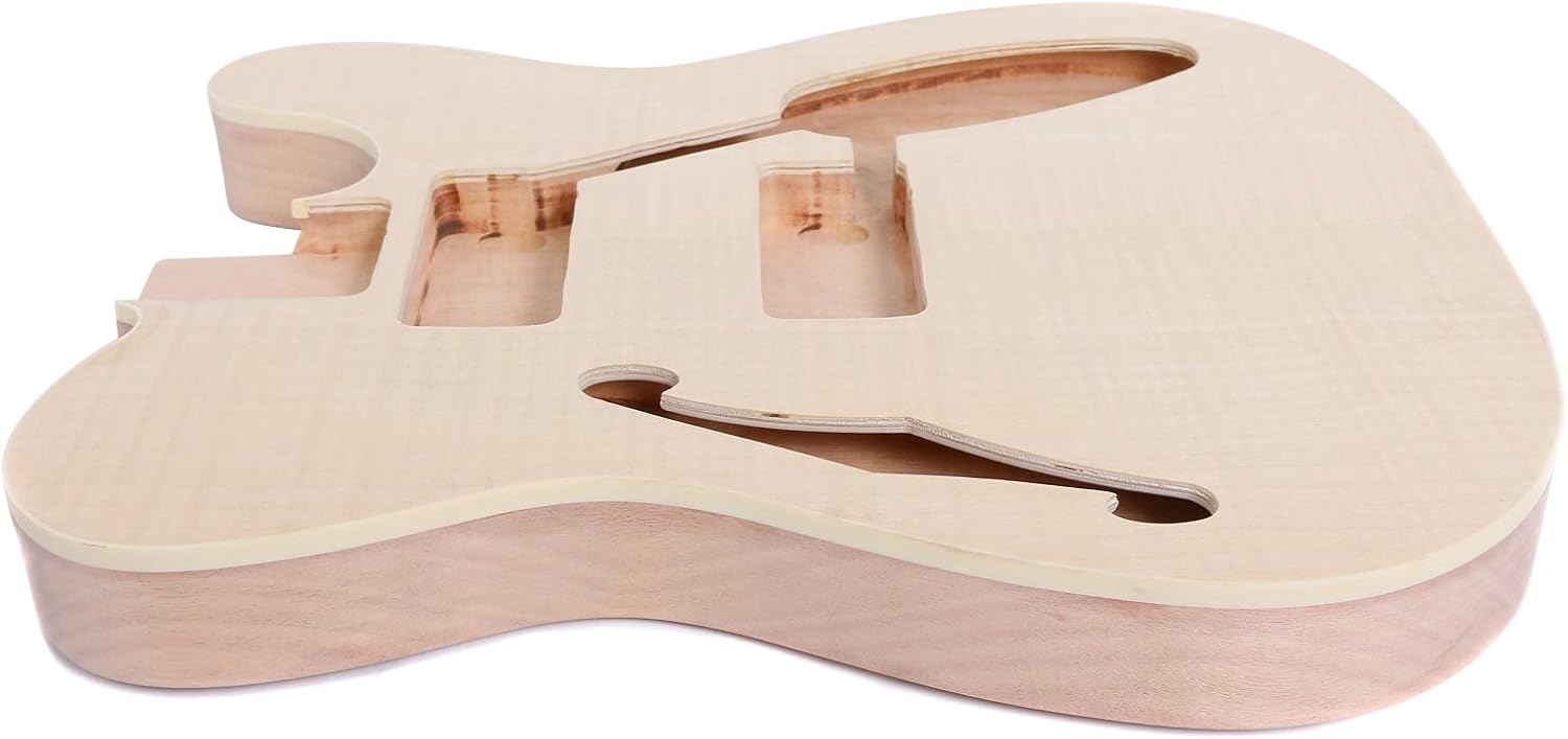 Unfinished Guitar Replacement Body Mahogany Maple Wood Electric Guitar - Image 4