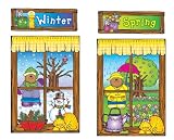 Carson Dellosa D.J. Inkers Four Seasons Windows Bulletin Board Set (610038)