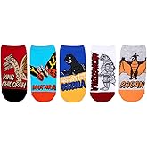 Godzilla Kids 5 Pair Pack Lowcut Socks - Fits Kids Shoe Size 9-3 (5 Pair)