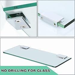 Alise 2 Pcs Adjustable Frameless Rectangle Glass