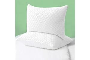 ASHOMELI Pillows Standard 2 Pack Shredded Memory Foam Pillows Cooling Adjustablefor Sleeping Good for Side and Back Sleeper with Washable Removable Cover