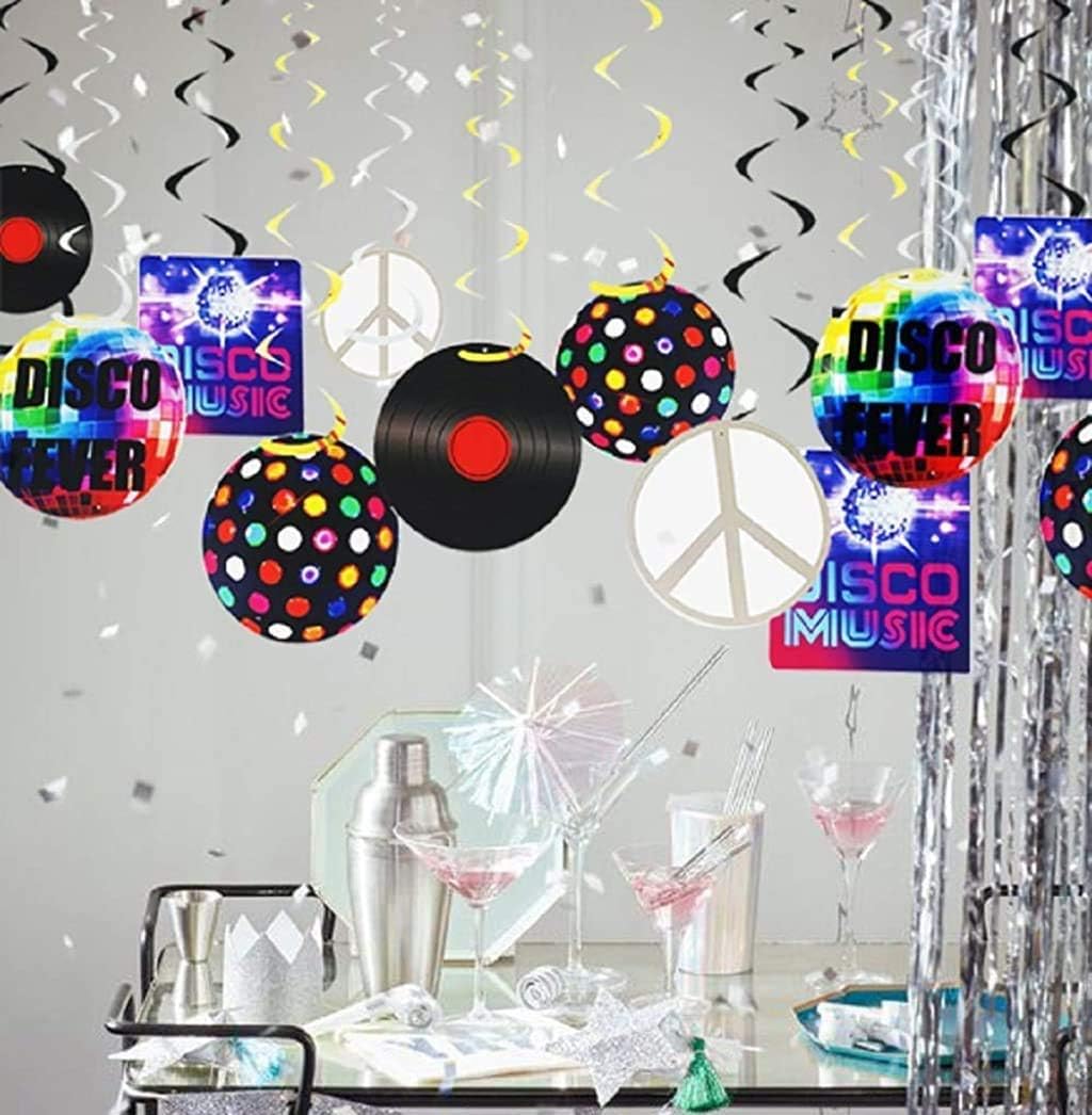LaVenty Disco Party Decoration Disco Fever Party Decoration