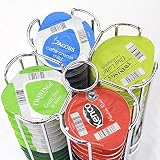 EXZACT Coffee Capsule Stand Rotating Tower for Tassimo 52 Caps Chrome view 7
