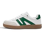 LUCKY STEP Women Classic Retro Gum Sole Fashion Sneakers Casual Tennis Skate Shoe Genuine Leather Walking Footwear Anti Slip Trainers