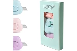 IWERP Box Cutters - 3 Pack Retractable Letter Opener, Adorable Cloud Tiny Paper Cutter for Key Chain Pocket Bag Package Envelope Mail Letter Box Paper DIY Projects for Girls and Boys