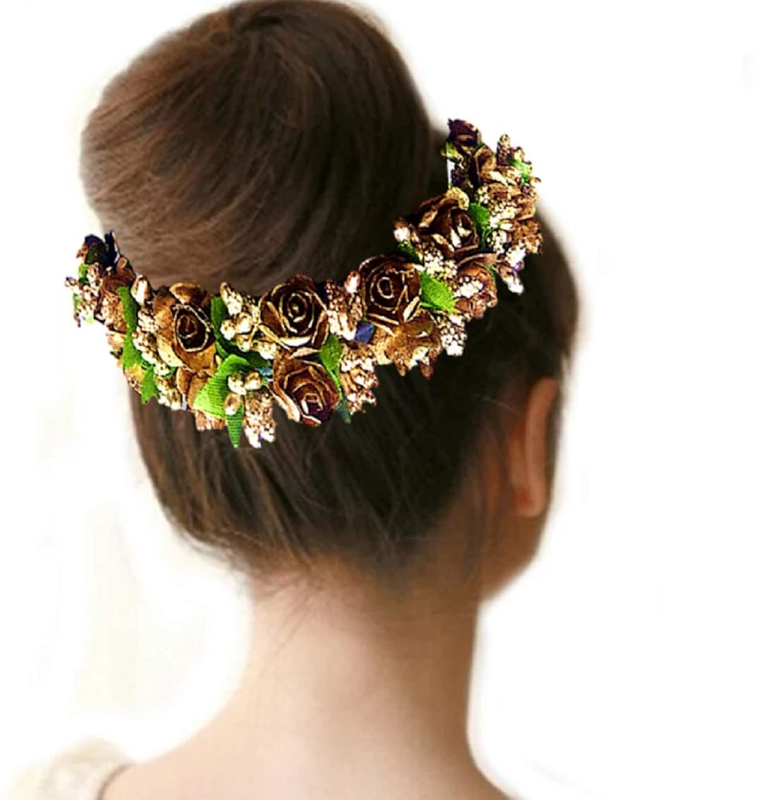 Proplady Wedding Hair Collection Elegant Golden Roses Floral Hair