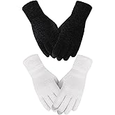 Loiyadn Winter Gloves for Women - Warm gloves for cold weather with Touchscreen Fingers, Elastic Cuff Womens Chenille Gloves