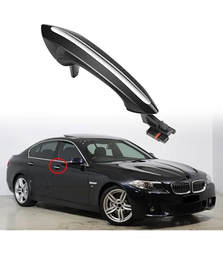 Tirador Exterior Negro Delantero Izquierdo Con Acceso Confort Para BMW F07, F10, F11, F12, F13