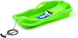 Prosperplast Race Sledge Green Snow Glitter Pulling Rope Steering Brakes Plastic view 4