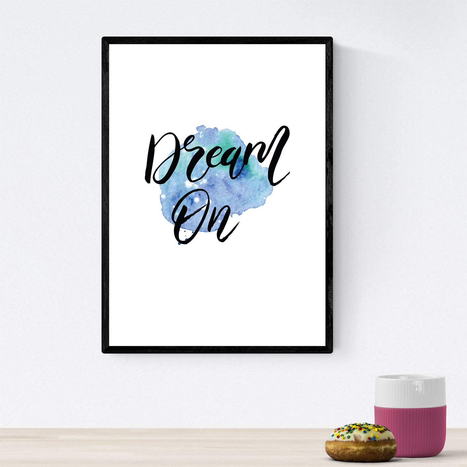 Nacnic Print with happy messages coloridos.Poster 'dreams' for framing. A3 size unframed