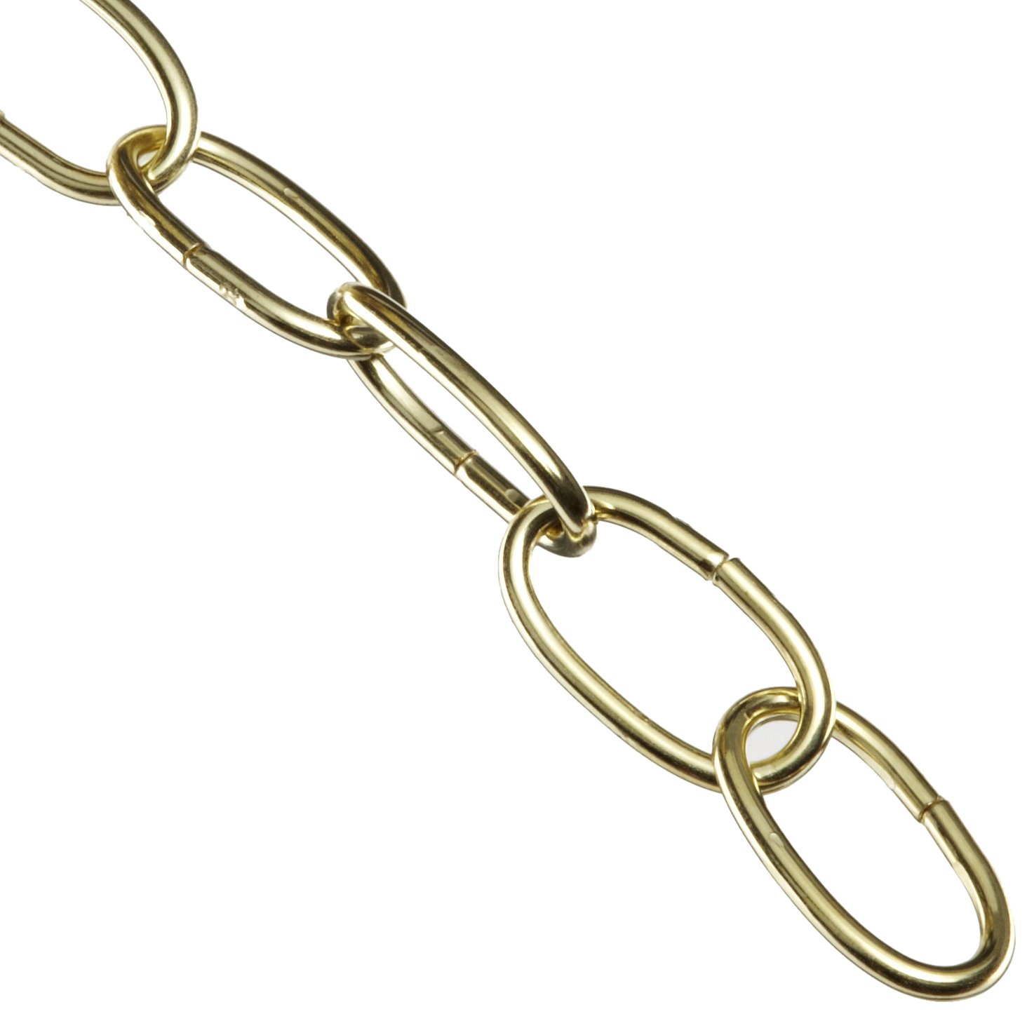 Campbell0722000 Decorator Chain on Reel, Brass Glo, #10 Trade, 0.135" Diameter, 60' Length, 35 lbs Load Capacity