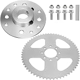 YOXUFA Go Kart Sprocket Hub 1"Bore 1/4 Keyway Hardware Assembly with 40/41/420 Chain 60T Rear Drive Sprocket for Predator 212cc 196cc 6.5hp Go Kart Mini Bike Drift Trike Heavy Duty Dune Buggies Parts