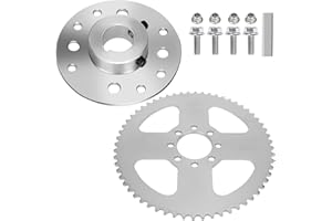 YOXUFA Go Kart Sprocket Hub 1"Bore 1/4 Keyway Hardware Assembly with 40/41/420 Chain 60T Rear Drive Sprocket for Predator 212cc 196cc 6.5hp Go Kart Mini Bike Drift Trike Heavy Duty Dune Buggies Parts