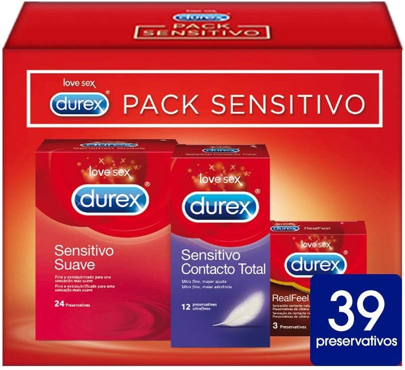 Pack Sensitivo Durex 39 Preservativos Pack Sensitivo Durex 39 Preservativos