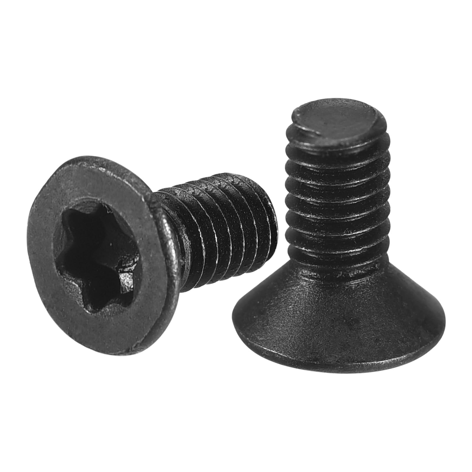 Photo 1 of uxcell M2-0.4 x 4mm Flat Torx Head Machine Screws, 50Pcs 10.9 Grade Carbon Steel Countersunk Torx Anti Theft, Black Oxide Finish, Full Thread