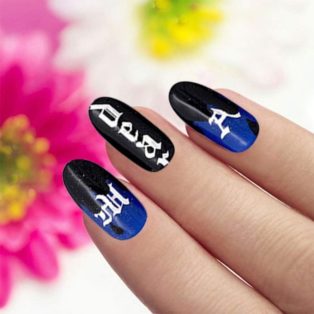Amazon Beaupretty 4セットの文字と数字のネイルステッカーチップネイルアート接着剤デカールネイルラップマニキュア古い英語アルファベットストライプ 白黒1セット デコレーション 通販