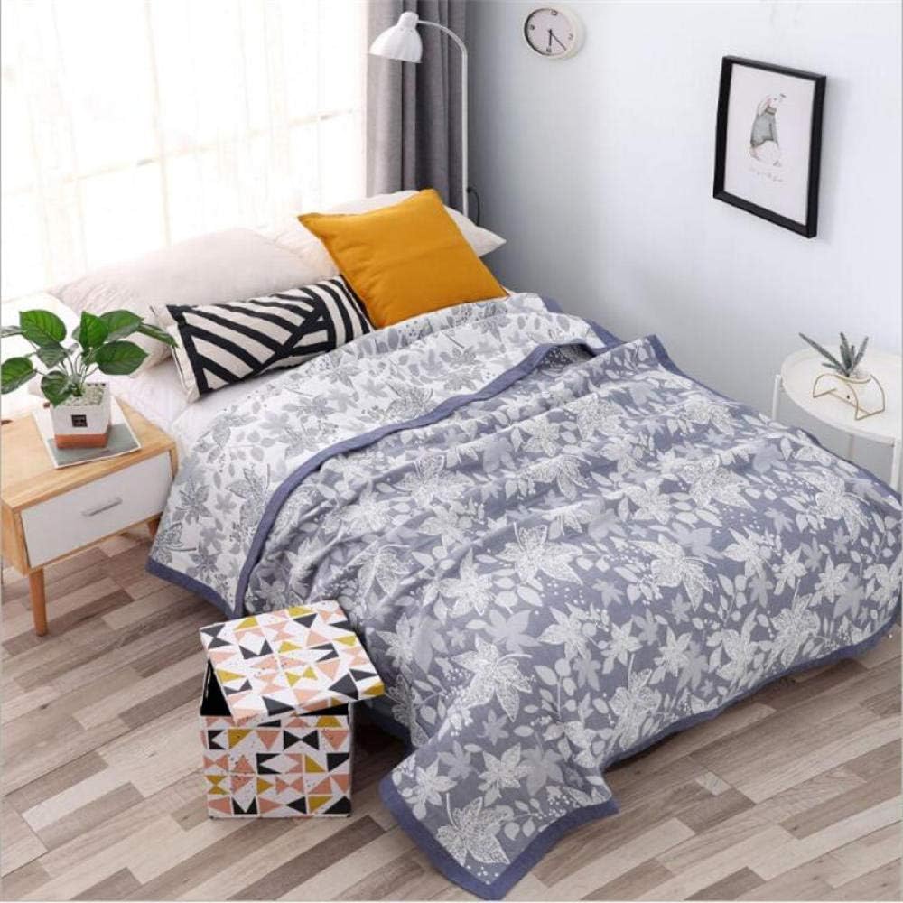 100% Cotton Muslin Blanket Bed Sofa Travel Breathable Large Soft Throw Blanket para Blanket Adult Air Conditioning Cover