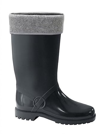 LEMIGO EVA Gummistiefel gefüttert HORSE, Schwarz, 39 EU