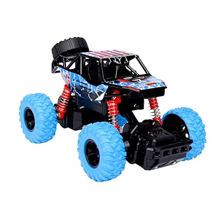 Think Wing 4wd Pull Back Monster Trucks With Music Light High Speed Die Cast Buggy Functions Toy Cars 4 Styles Collectable Off Road Car Gift For - 