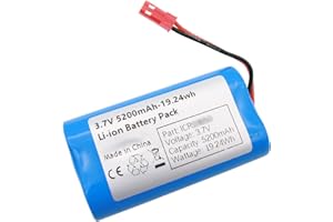 Qimoo 3.7V 5200mah Rechargeable Battery Pack Lithium Ion Batteries with JST-2P Connector for RC Truck, RC Boat, RC Stunt Car