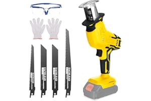 Cordless Reciprocating Saw Tool for DeWalt 20V Battery, ConBlom Brushless Power Recipro Saw 0-3500 RPM, 4 Saw Blades for Meta