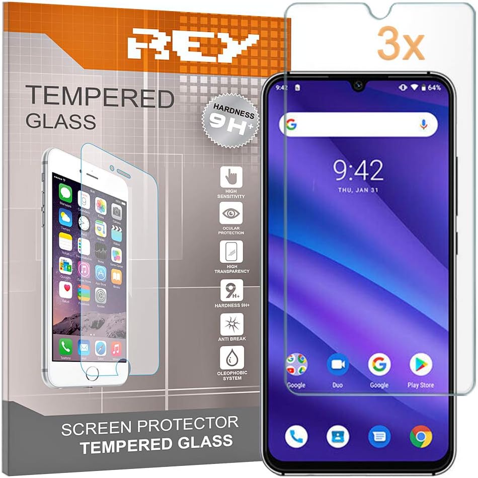 REY Screen Protector for UMIDIGI A5 PRO, Tempered Glass Film, Premium quality, Perfect protection for scratches breaks