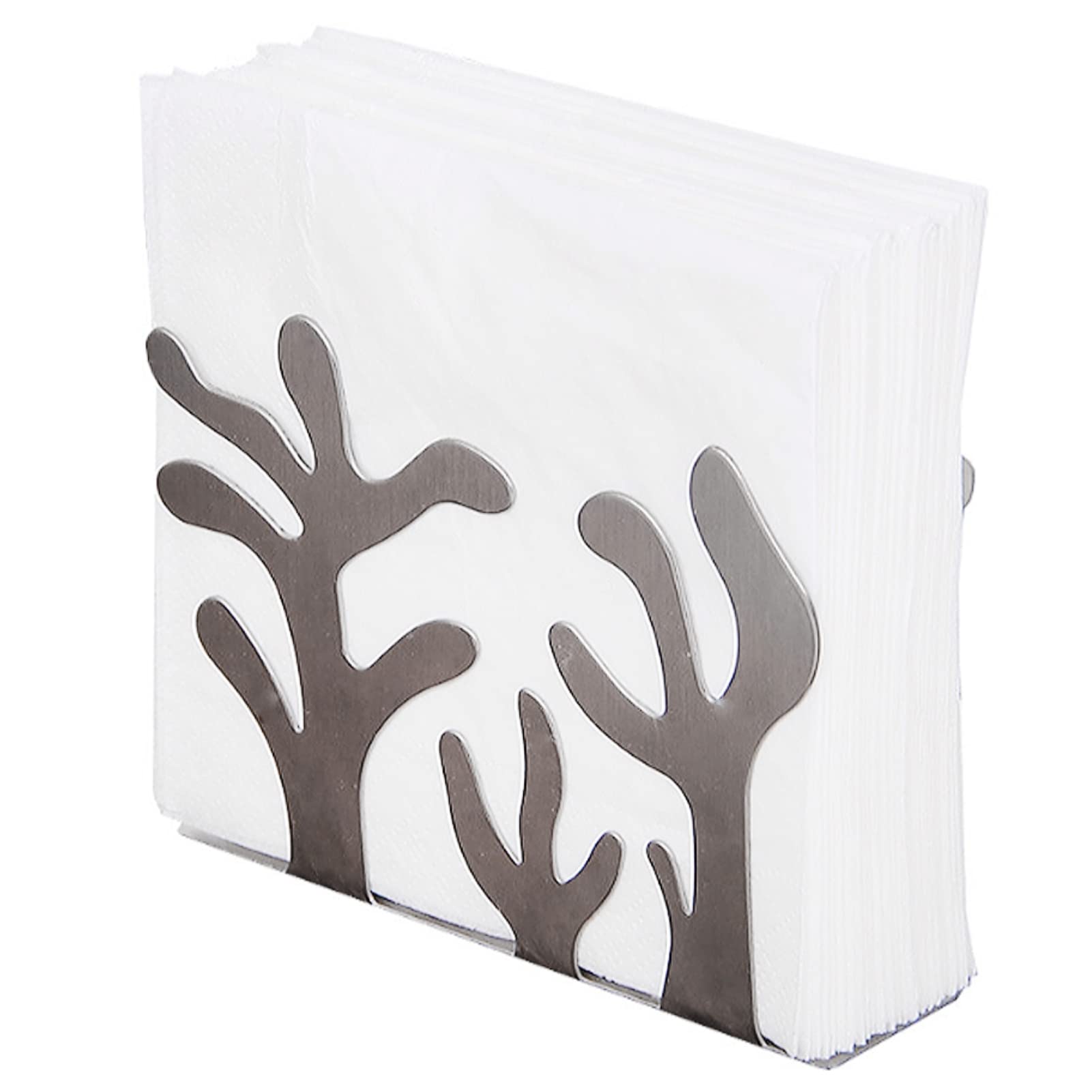 Stainless Steel Napkin Holder Plants Shape Paper Organizer Tissue Dispenser for Kitchen Countertops, Dining Table, Picnic Table, Indoor & Outdoor Use