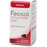Feosol Ferrous Sulfate Iron, Original, Tablets 120 ea (Pack of 4)