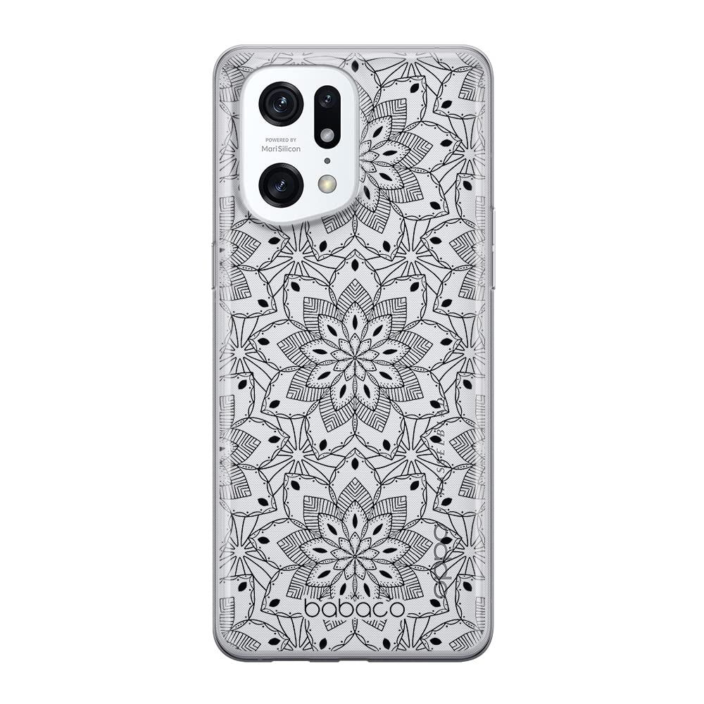 Babaco ERT GROUP mobile phone case for Oppo FIND X5 PRO original and officially Licensed pattern Mandalas 009 optimally adapted to the shape of the mobile phone, case made of TPU