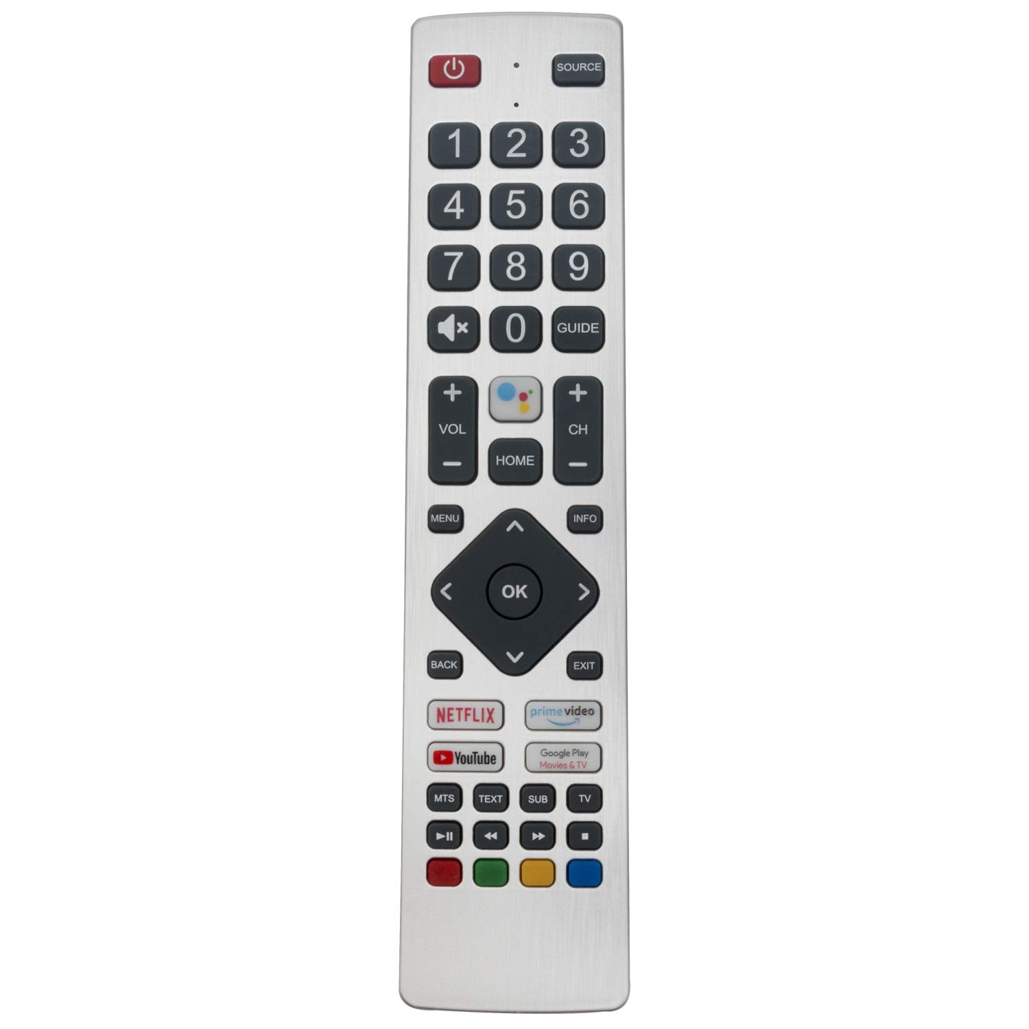 VINABTY SHW/RMC/0133 SHWRMC0133 Voice Remote Control replacement fit for TV with NETFLIX YouTube prime video google Play buttons