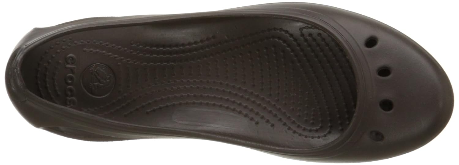 crocs women's kadee platinum rubber ballet flats