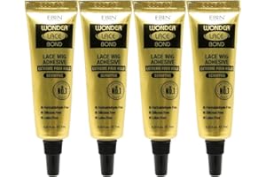 EBIN NEW YORK Wonder Lace Bond Lace Wig Adhesive Glue Tube Pack – Extreme Firm Hold (Sensitive) 0.23fl. Oz/ 7mL - 4 Packs | Fast Drying, Waterproof, Latex Free, Perspiration Resistant, Cruelty Free