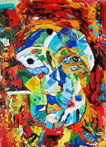 "In Through the Out Door" Original Painting, Haunting Portrait, Psychological Art, Original Painting with Texture and Multi-Colors