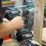 Makita DLX2145TJ 18V LXT 2 Pc Combo Kit 2x 5Ah Batts Charger Makpac DHP458Z view 2
