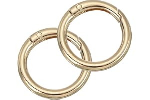 uxcell Round Spring O Ring, Trigger Buckle Snap Clips for Bags, Purses, Keyrings, DIY Accessories