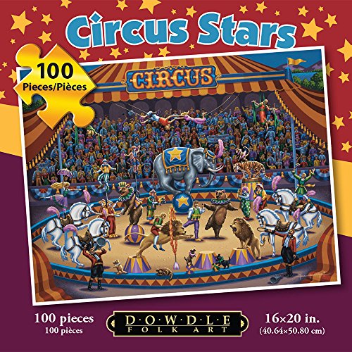 Jigsaw Puzzle - Circus Stars 100 Pc By Dowdle Folk Art