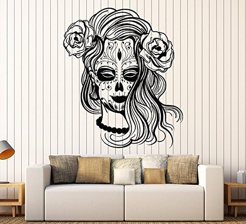 AdecalsNew Vinyl Wall Decal Calavera Mexico Mexican Girl Day of The Dead Sticker