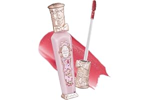 Flower Knows Violet Strawberry Rococo Glowy Lip Gloss,Moisturizing Shimmery Hot Pink Plumping Lip Oil,Hydrating Lip Tint for Girls&Women,Vegan & Cruelty-Free,0.12 Fl Oz(G02 Rasberry Booze)