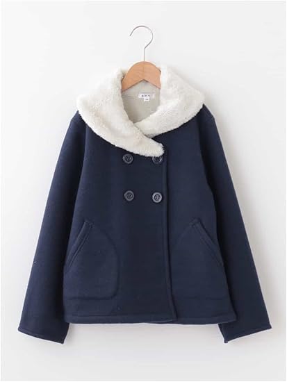 Amazon アーヴェヴェ A V V ボアカラーpコート Kjckv L ネイビー カーディガン ボレロ 通販