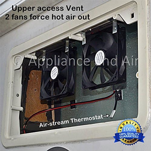 NEW 2 NORCOLD add on cooling Fans + ON/OFF Thermostat, Wiring Hardware