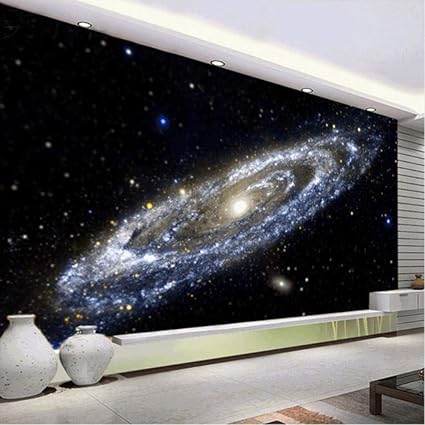 Amazon Com Hwhz Custom 3d Mural Wallpaper Milky Way Nebula